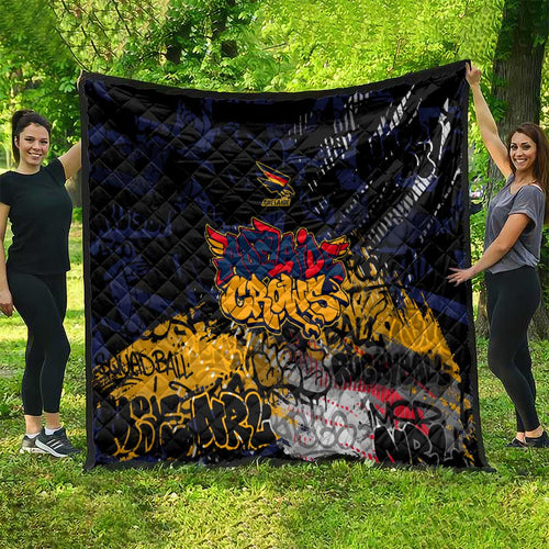 Adelaide Crows Quilt Urban Graffiti Street Art - Bold Abstract Spray Paint
