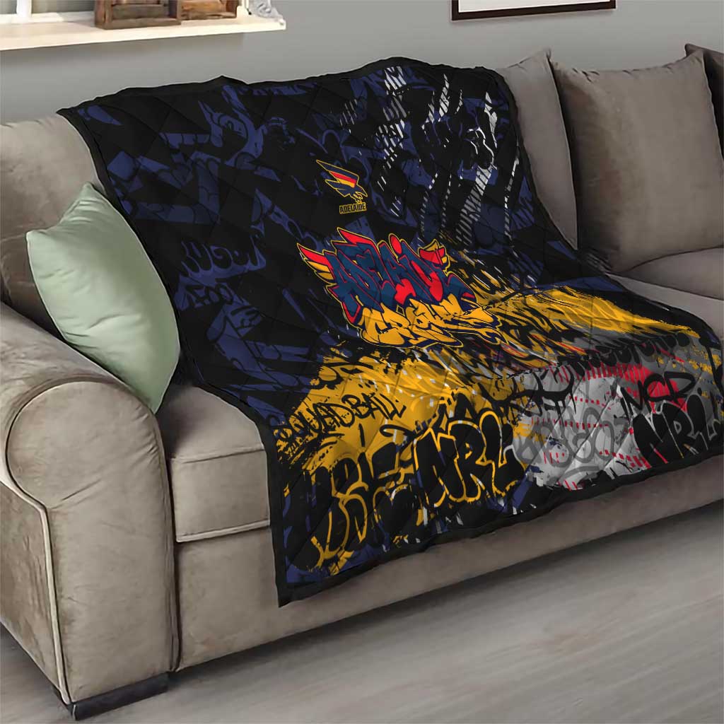 Adelaide Crows Quilt Urban Graffiti Street Art - Bold Abstract Spray Paint