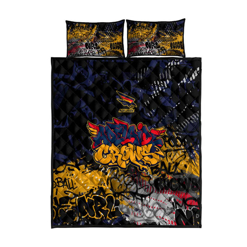 Adelaide Crows Quilt Bed Set Urban Graffiti Street Art - Bold Abstract Spray Paint