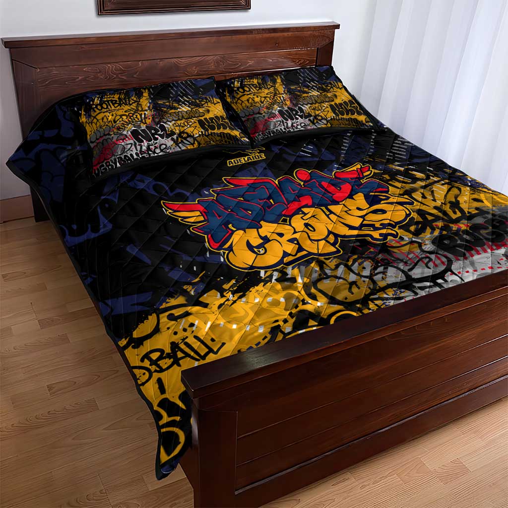 Adelaide Crows Quilt Bed Set Urban Graffiti Street Art - Bold Abstract Spray Paint