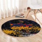 Adelaide Crows Round Carpet Urban Graffiti Street Art - Bold Abstract Spray Paint