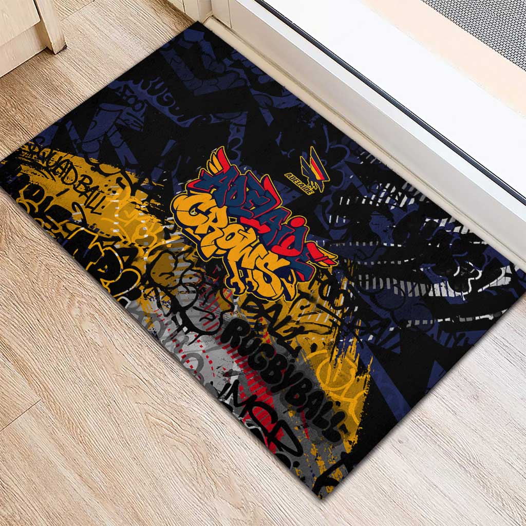 Adelaide Crows Rubber Doormat Urban Graffiti Street Art - Bold Abstract Spray Paint