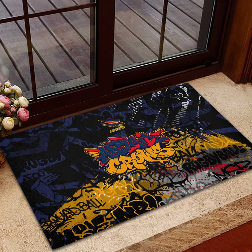 Adelaide Crows Rubber Doormat Urban Graffiti Street Art - Bold Abstract Spray Paint