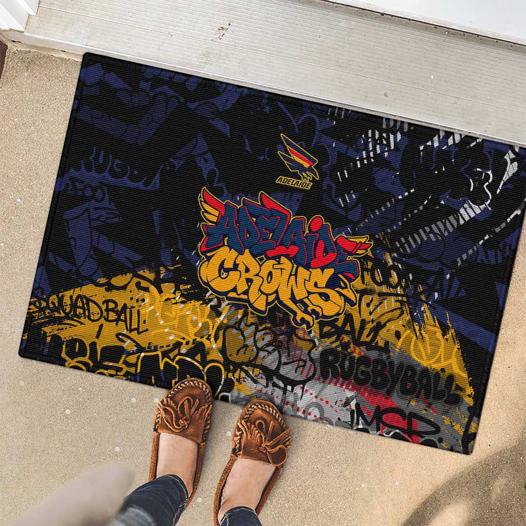 Adelaide Crows Rubber Doormat Urban Graffiti Street Art - Bold Abstract Spray Paint