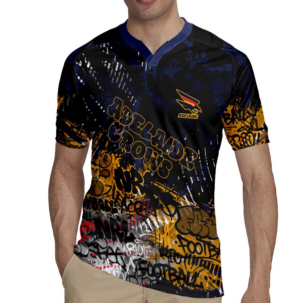 Adelaide Crows Rugby Jersey Urban Graffiti Street Art - Bold Abstract Spray Paint