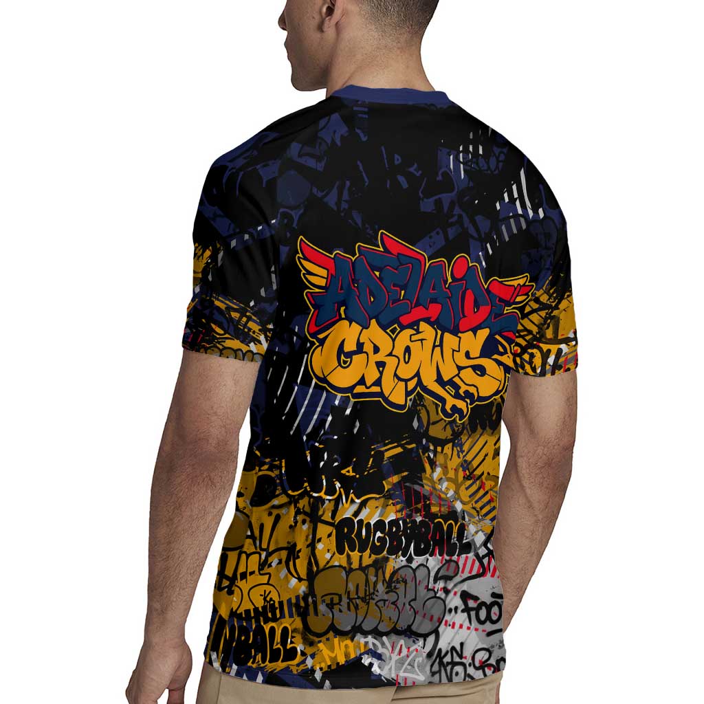 Adelaide Crows Rugby Jersey Urban Graffiti Street Art - Bold Abstract Spray Paint