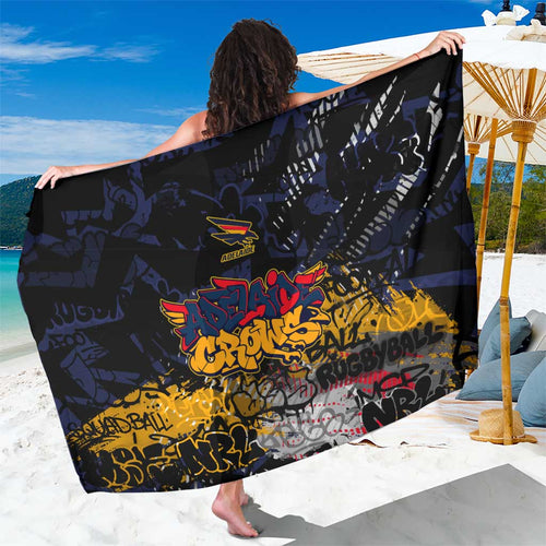Adelaide Crows Sarong Urban Graffiti Street Art - Bold Abstract Spray Paint