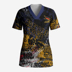 Adelaide Crows Scrub Top Urban Graffiti Street Art - Bold Abstract Spray Paint