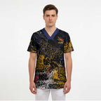 Adelaide Crows Scrub Top Urban Graffiti Street Art - Bold Abstract Spray Paint