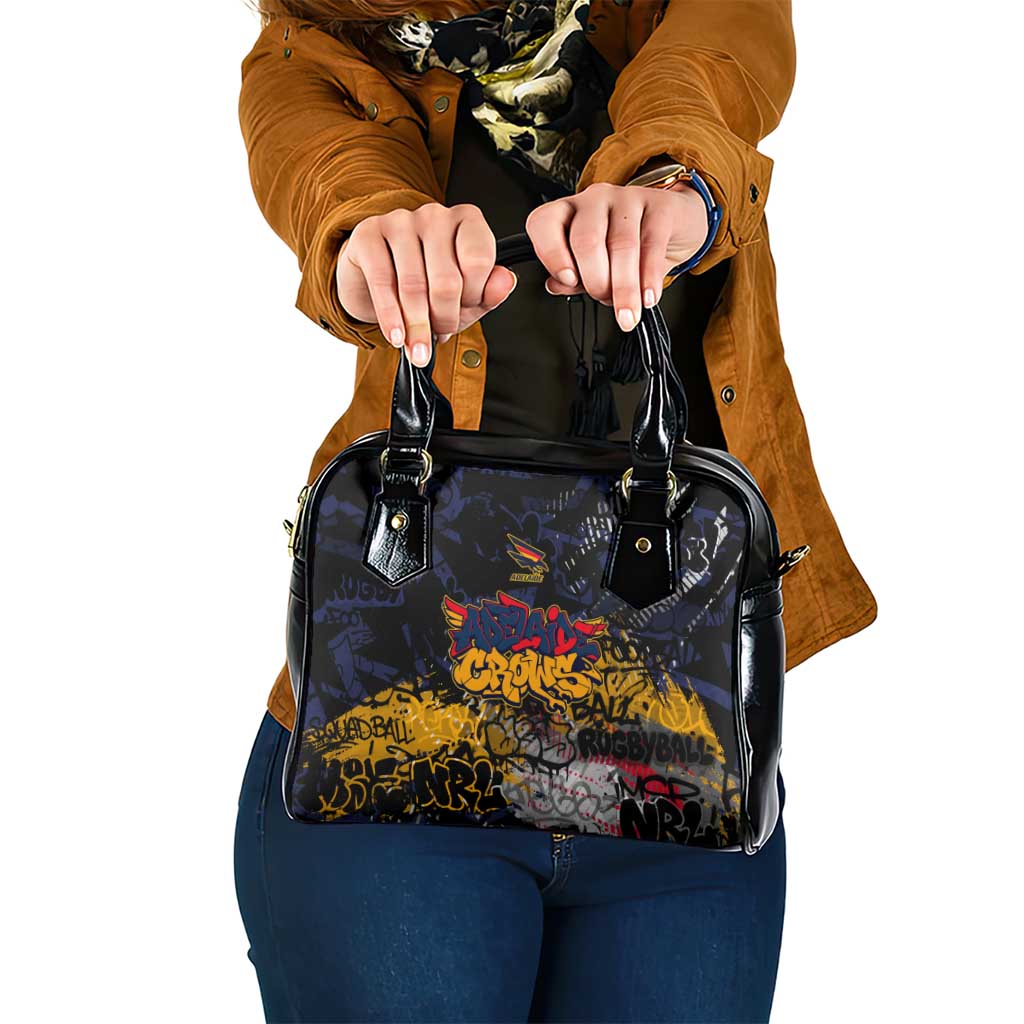 Adelaide Crows Shoulder Handbag Urban Graffiti Street Art - Bold Abstract Spray Paint