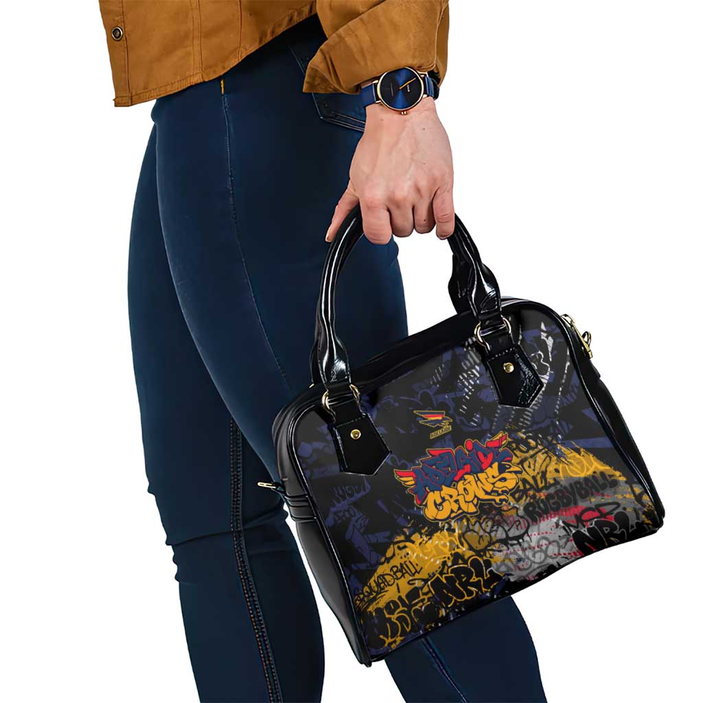 Adelaide Crows Shoulder Handbag Urban Graffiti Street Art - Bold Abstract Spray Paint