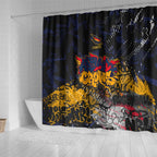 Adelaide Crows Shower Curtain Urban Graffiti Street Art - Bold Abstract Spray Paint