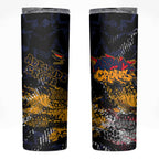 Adelaide Crows Skinny Tumbler Urban Graffiti Street Art - Bold Abstract Spray Paint