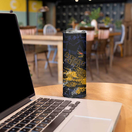 Adelaide Crows Skinny Tumbler Urban Graffiti Street Art - Bold Abstract Spray Paint