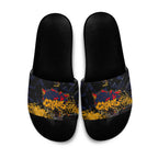 Adelaide Crows Slide Sandals Urban Graffiti Street Art - Bold Abstract Spray Paint