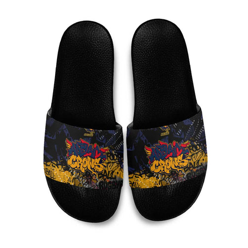 Adelaide Crows Slide Sandals Urban Graffiti Street Art - Bold Abstract Spray Paint