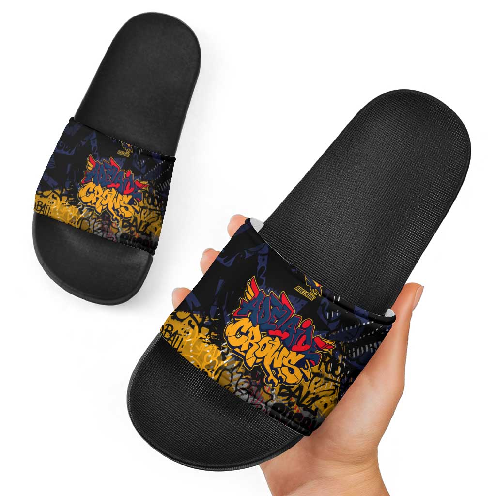 Adelaide Crows Slide Sandals Urban Graffiti Street Art - Bold Abstract Spray Paint