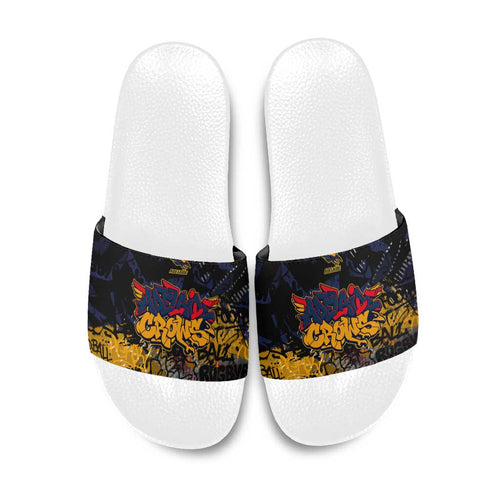 Adelaide Crows Slide Sandals Urban Graffiti Street Art - Bold Abstract Spray Paint