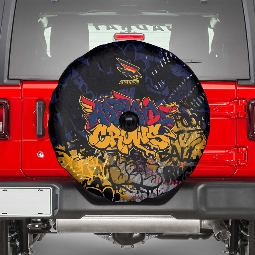 Adelaide Crows Spare Tire Cover Urban Graffiti Street Art - Bold Abstract Spray Paint