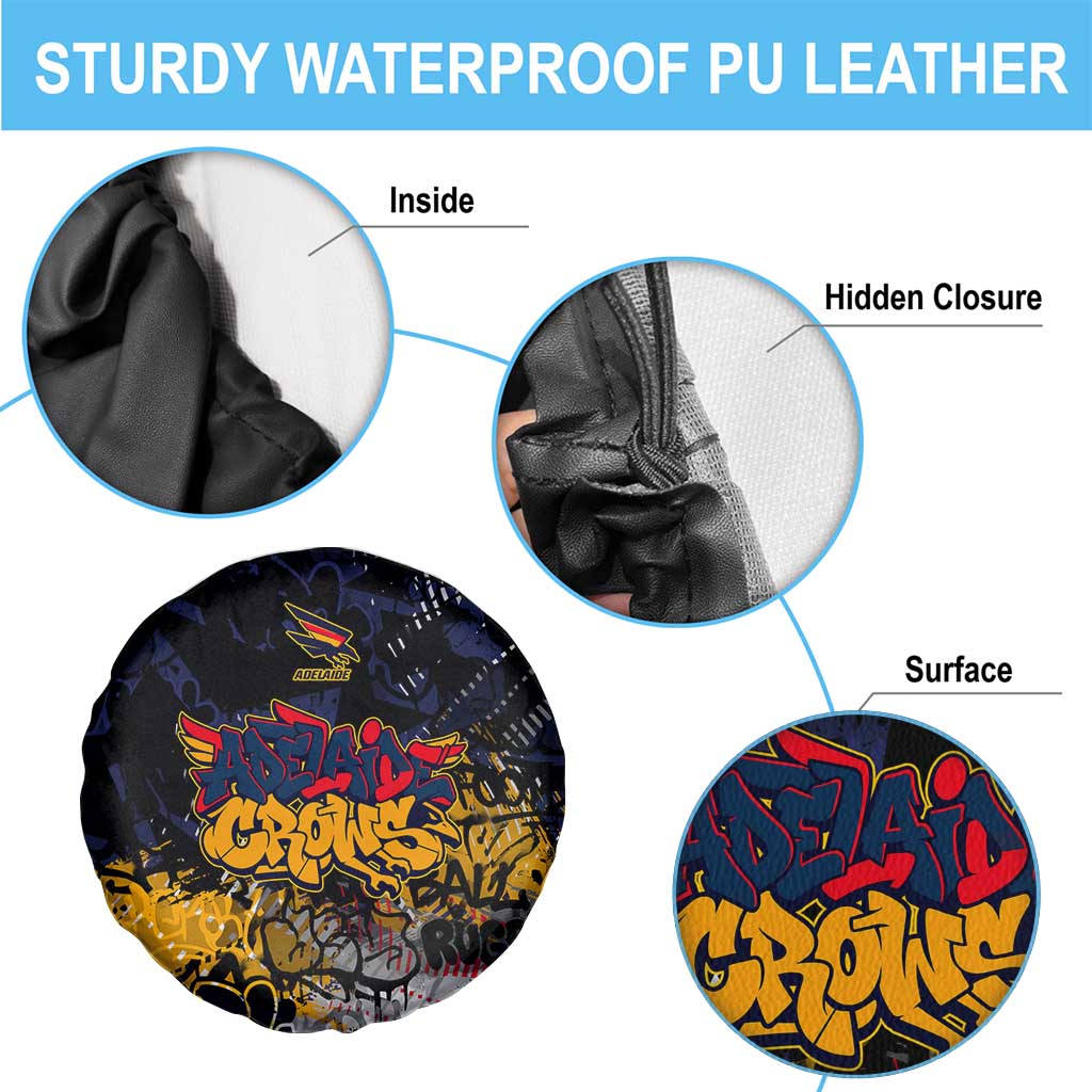 Adelaide Crows Spare Tire Cover Urban Graffiti Street Art - Bold Abstract Spray Paint