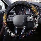 Adelaide Crows Steering Wheel Cover Urban Graffiti Street Art - Bold Abstract Spray Paint