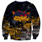 Adelaide Crows Sweatshirt Urban Graffiti Street Art - Bold Abstract Spray Paint