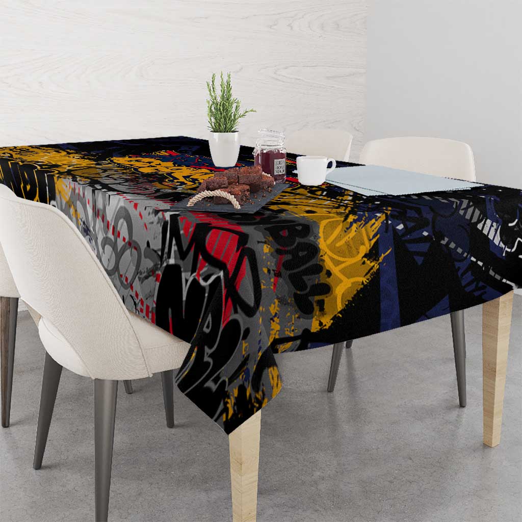 Adelaide Crows Tablecloth Urban Graffiti Street Art - Bold Abstract Spray Paint