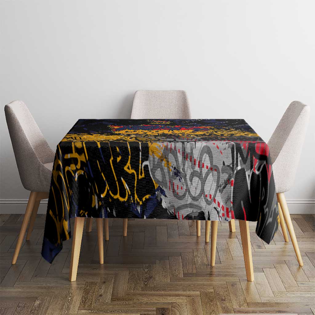 Adelaide Crows Tablecloth Urban Graffiti Street Art - Bold Abstract Spray Paint