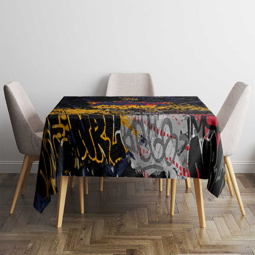 Adelaide Crows Tablecloth Urban Graffiti Street Art - Bold Abstract Spray Paint