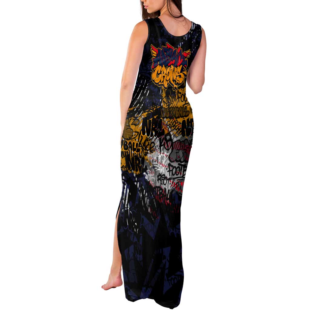 Adelaide Crows Tank Maxi Dress Urban Graffiti Street Art - Bold Abstract Spray Paint