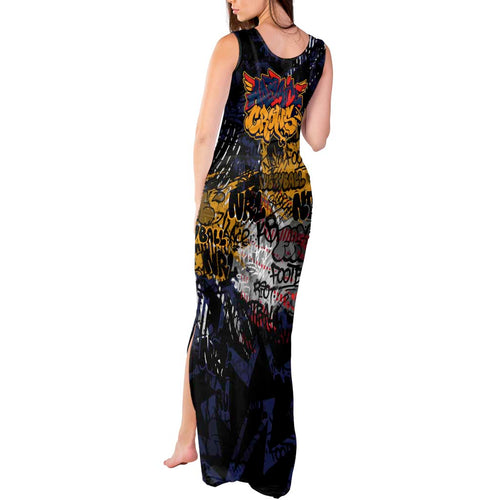 Adelaide Crows Tank Maxi Dress Urban Graffiti Street Art - Bold Abstract Spray Paint