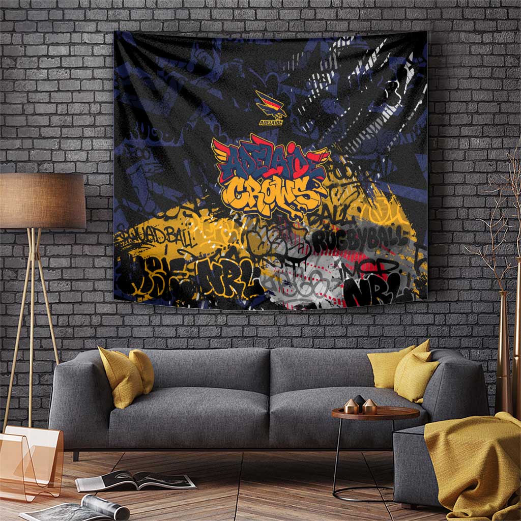 Adelaide Crows Tapestry Urban Graffiti Street Art - Bold Abstract Spray Paint