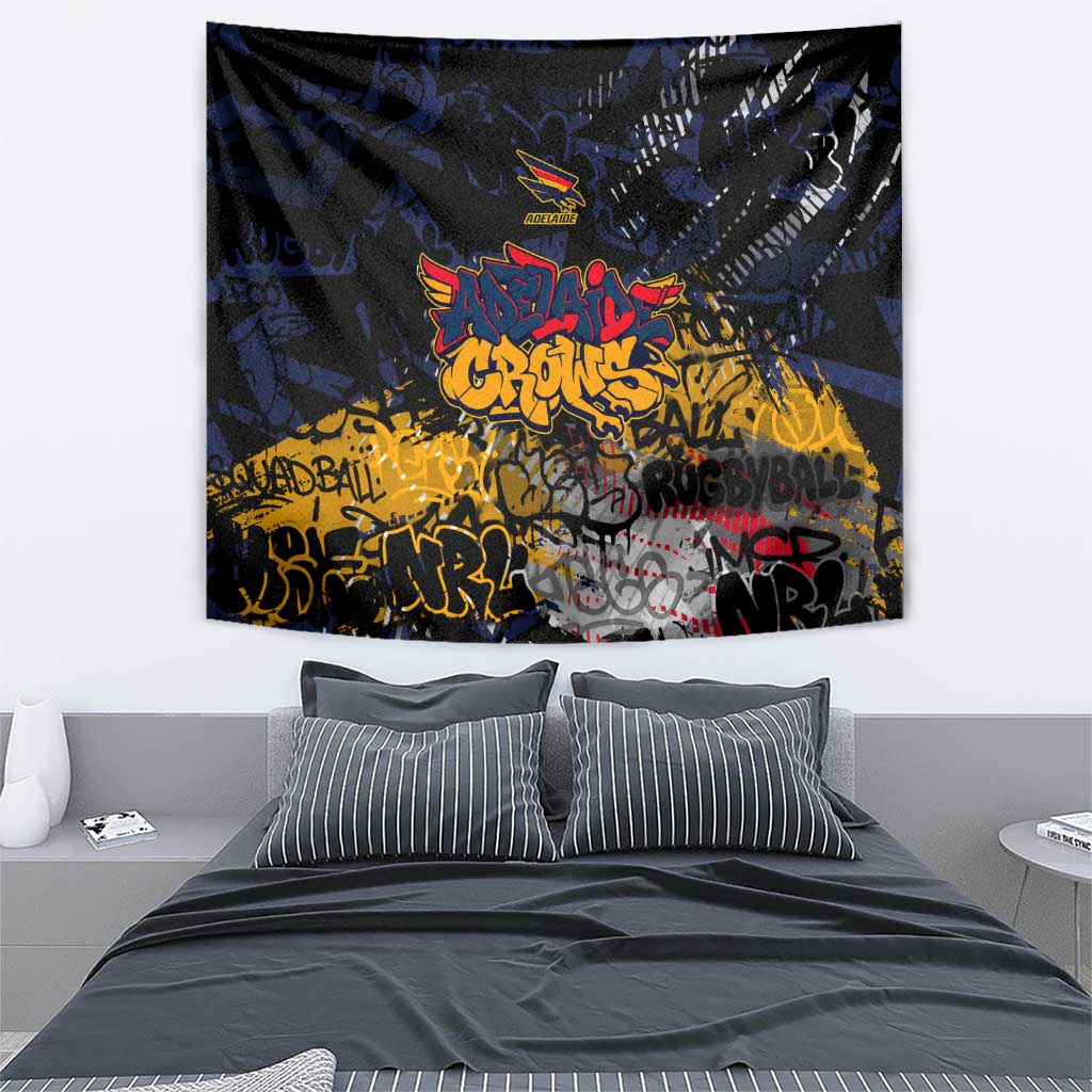 Adelaide Crows Tapestry Urban Graffiti Street Art - Bold Abstract Spray Paint