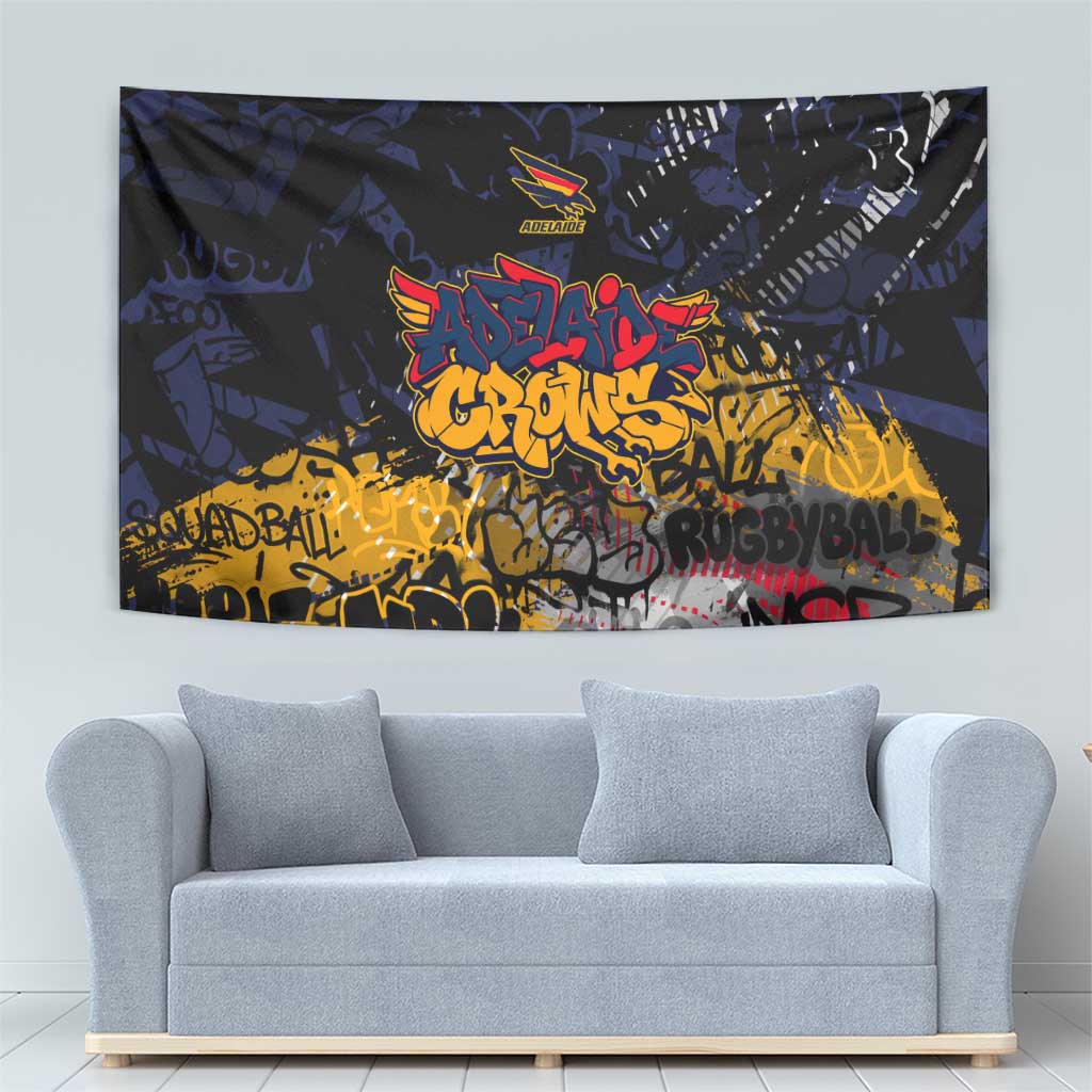 Adelaide Crows Tapestry Urban Graffiti Street Art - Bold Abstract Spray Paint