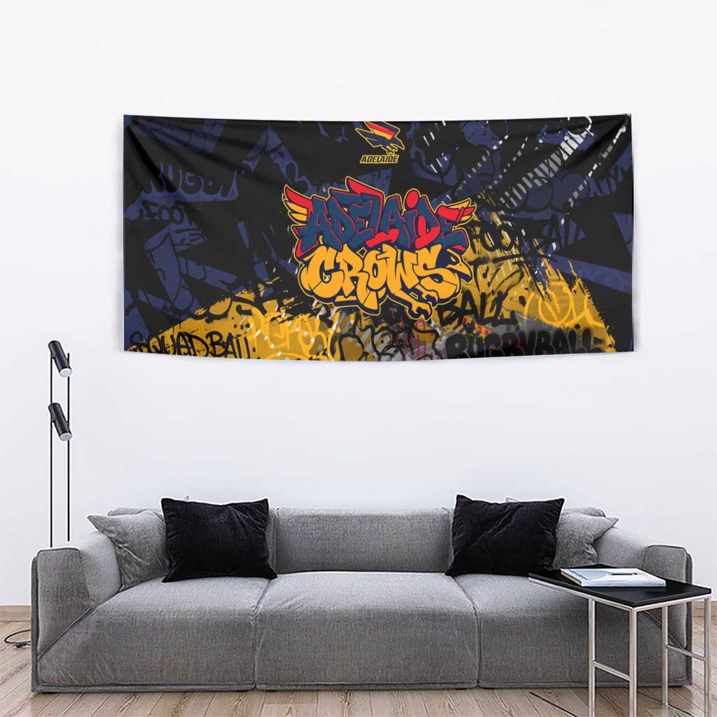 Adelaide Crows Tapestry Urban Graffiti Street Art - Bold Abstract Spray Paint