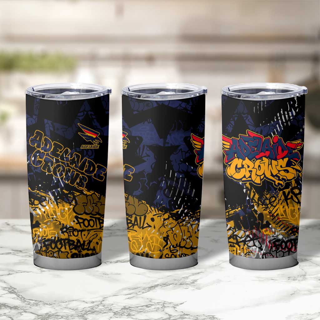 Adelaide Crows Tumbler Cup Urban Graffiti Street Art - Bold Abstract Spray Paint