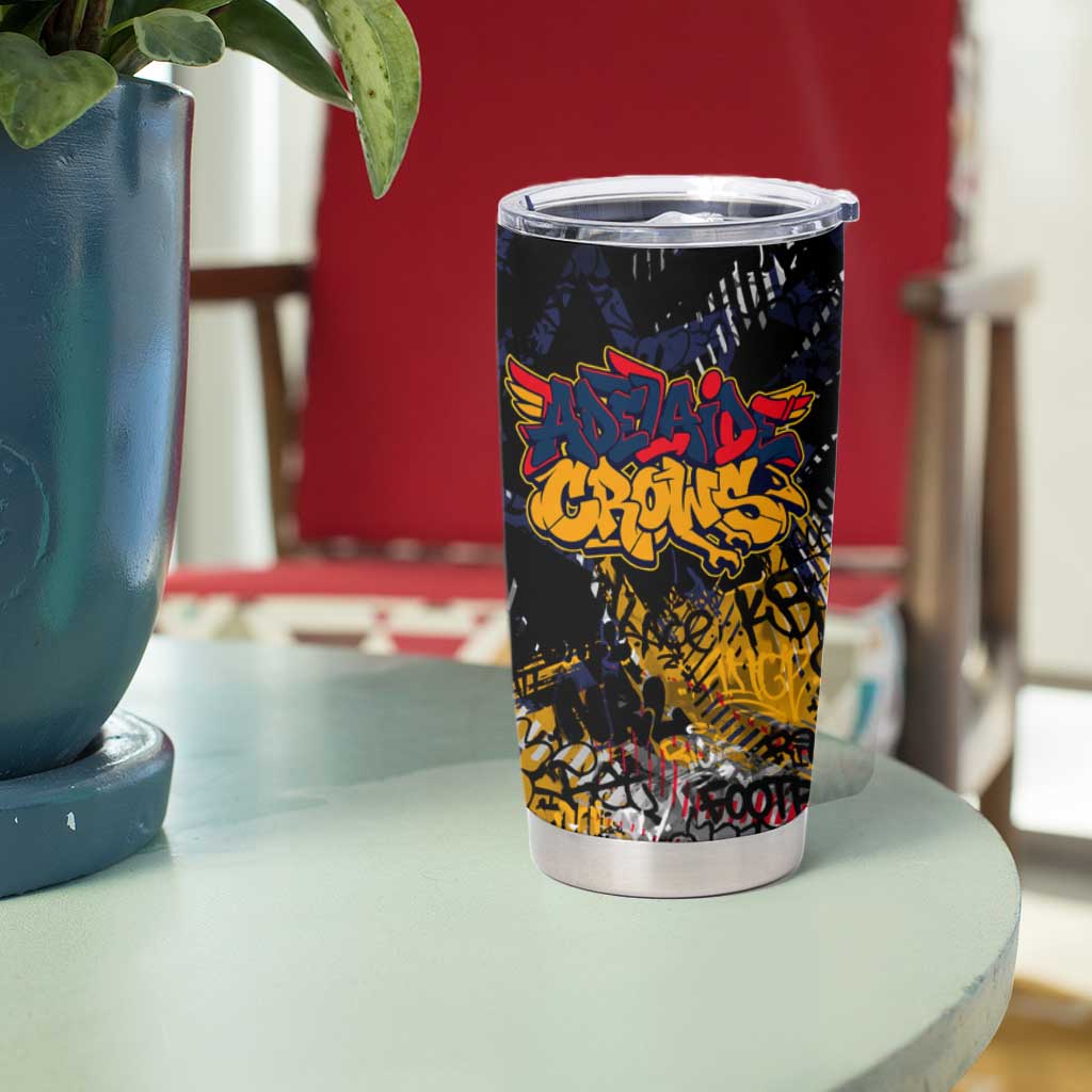 Adelaide Crows Tumbler Cup Urban Graffiti Street Art - Bold Abstract Spray Paint