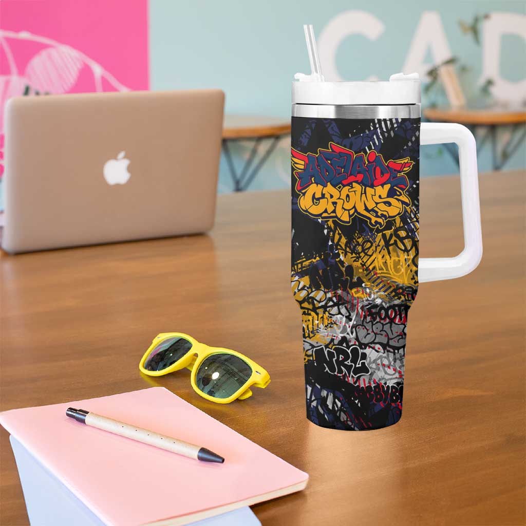 Adelaide Crows Tumbler With Handle Urban Graffiti Street Art - Bold Abstract Spray Paint
