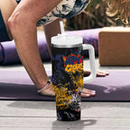 Adelaide Crows Tumbler With Handle Urban Graffiti Street Art - Bold Abstract Spray Paint