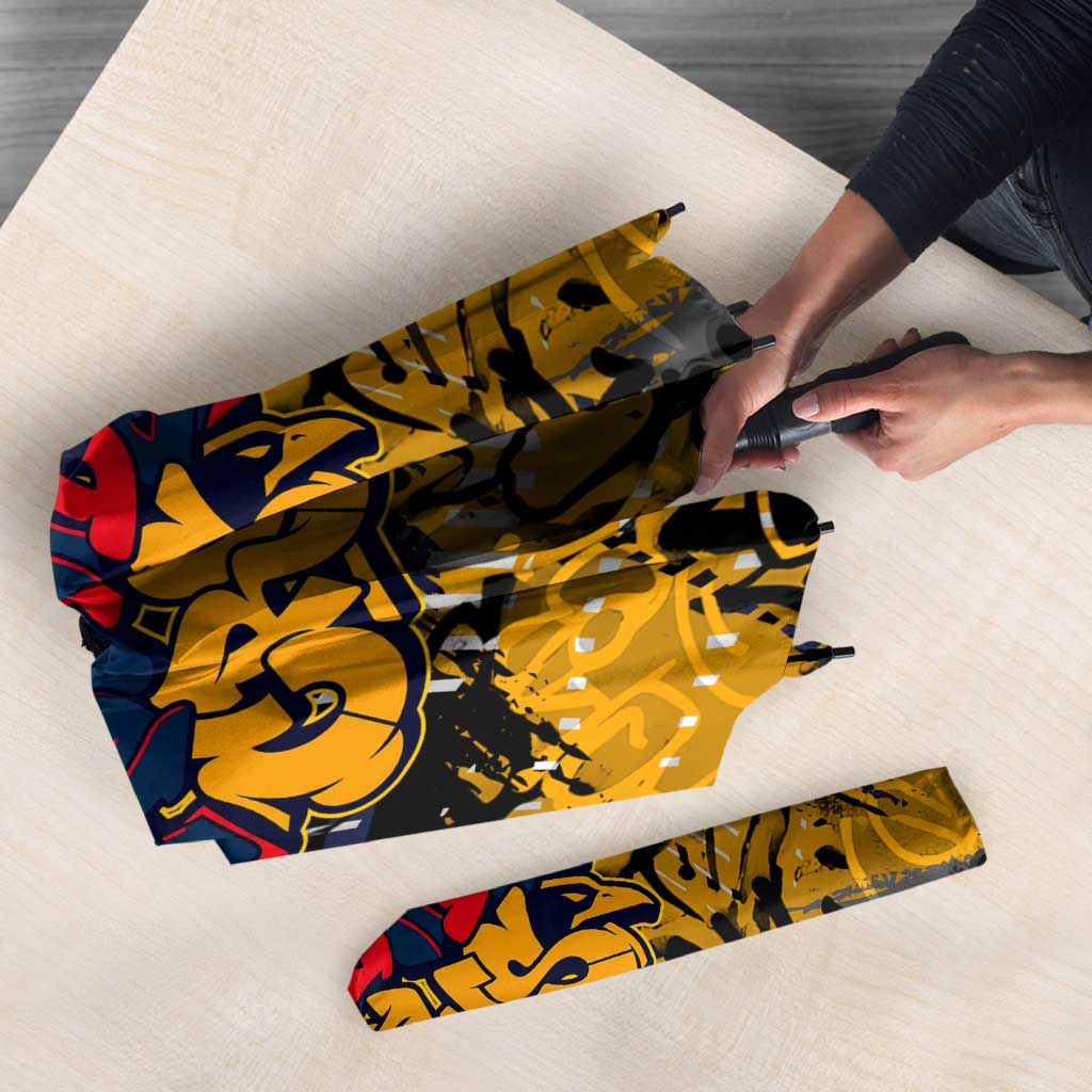 Adelaide Crows Umbrella Urban Graffiti Street Art - Bold Abstract Spray Paint