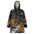 Adelaide Crows Wearable Blanket Hoodie Urban Graffiti Street Art - Bold Abstract Spray Paint