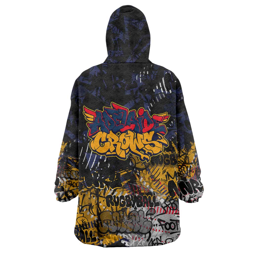 Adelaide Crows Wearable Blanket Hoodie Urban Graffiti Street Art - Bold Abstract Spray Paint
