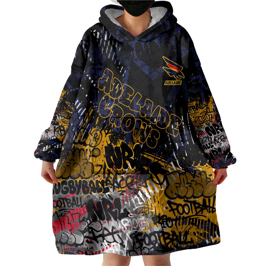Adelaide Crows Wearable Blanket Hoodie Urban Graffiti Street Art - Bold Abstract Spray Paint