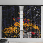 Adelaide Crows Window Curtain Urban Graffiti Street Art - Bold Abstract Spray Paint