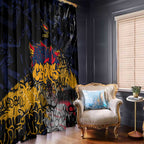Adelaide Crows Window Curtain Urban Graffiti Street Art - Bold Abstract Spray Paint