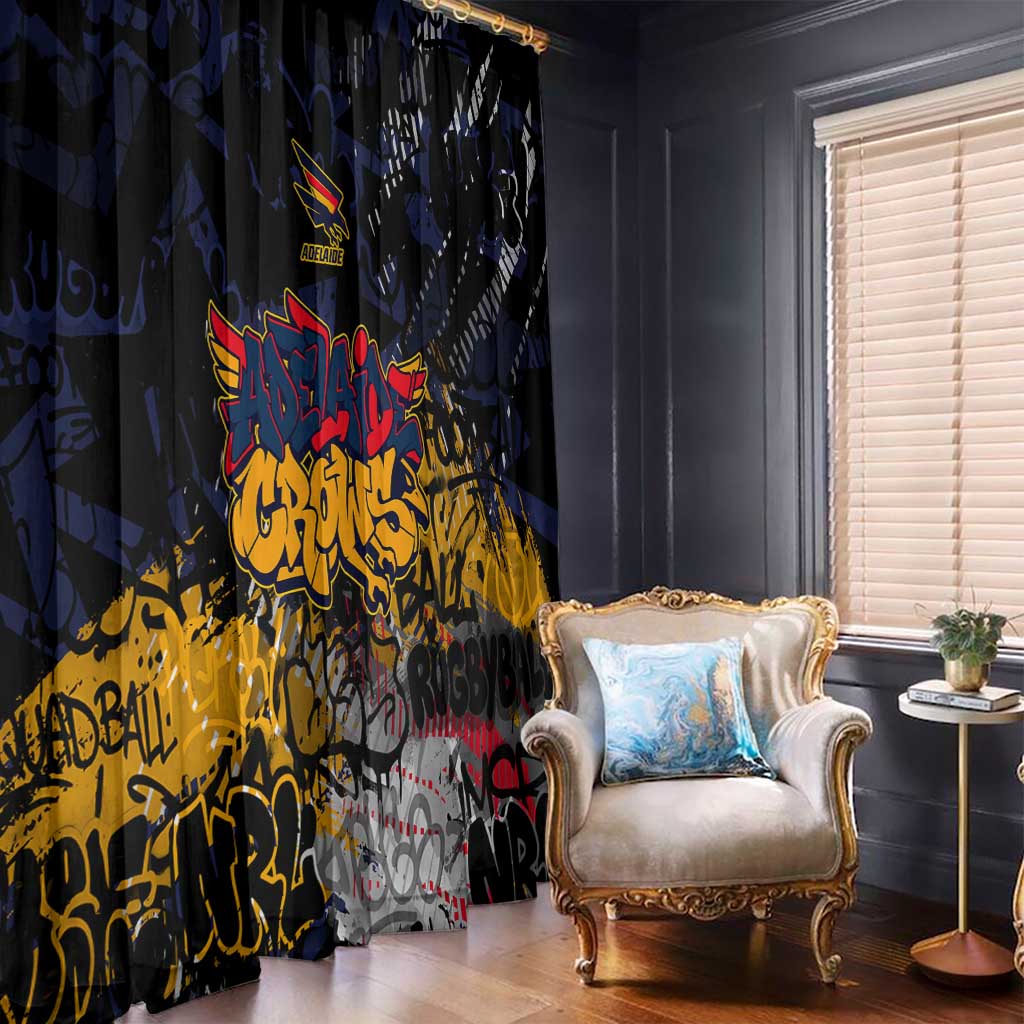 Adelaide Crows Window Curtain Urban Graffiti Street Art - Bold Abstract Spray Paint