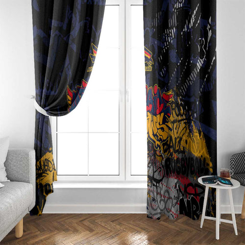 Adelaide Crows Window Curtain Urban Graffiti Street Art - Bold Abstract Spray Paint