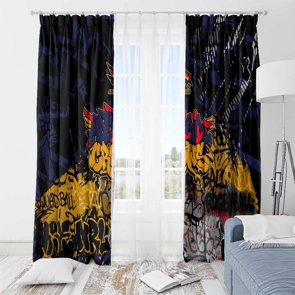 Adelaide Crows Window Curtain Urban Graffiti Street Art - Bold Abstract Spray Paint