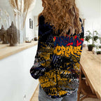 Adelaide Crows Women Casual Shirt Urban Graffiti Street Art - Bold Abstract Spray Paint