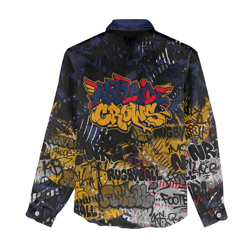 Adelaide Crows Women Casual Shirt Urban Graffiti Street Art - Bold Abstract Spray Paint